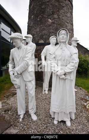 Statue de travailleur d'argile près de l'entrée d'une papule Martyn Argile de Chine Museum, St Austell, Cornwall, Royaume-Uni. Banque D'Images