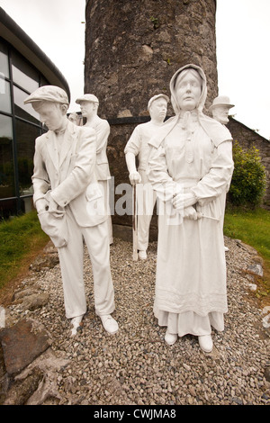 Statue de travailleur d'argile près de l'entrée d'une papule Martyn Argile de Chine Museum, St Austell, Cornwall, Royaume-Uni. Banque D'Images