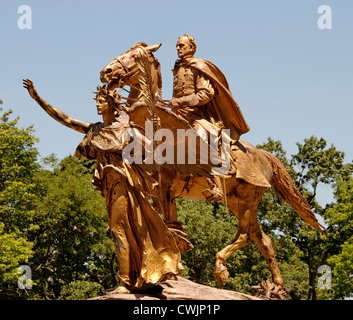 Le général William Tecumseh Sherman par Augustus Saint-Gaudens Central Park New York Ville Manhattan United States Banque D'Images