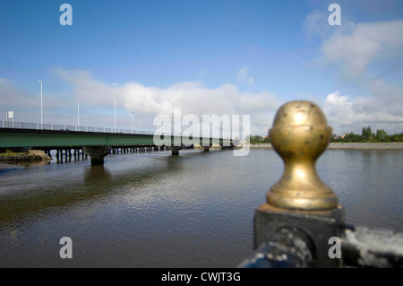 L'estuaire de Loughor près de Llanelli dans le sud-ouest du pays de Galles. Banque D'Images