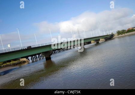 L'estuaire de Loughor près de Llanelli dans le sud-ouest du pays de Galles. Banque D'Images