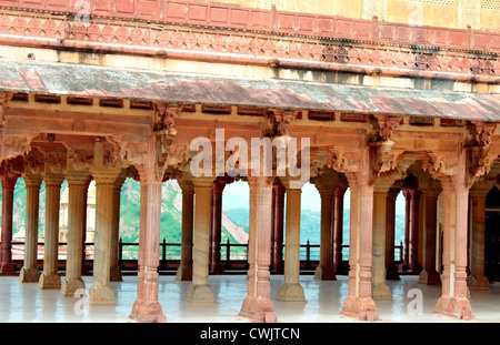 Man Singh palace à fort amber Jaipur, Inde Banque D'Images