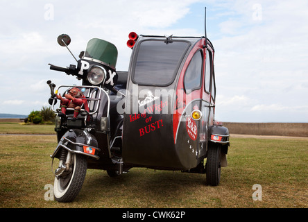 Scooter Vespa PX avec side-car Banque D'Images