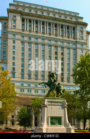 Canada, Québec, Montréal, le Square Dorchester, édifice Sun Life, Banque D'Images