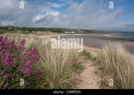 La plage de Port Eynon, Péninsule de Gower, Nouvelle-Galles du Sud Banque D'Images