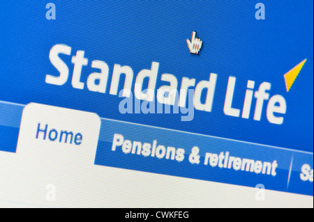 Gros plan du logo Standard Life comme vu sur son site web. (Usage éditorial uniquement : -Print, télévision, e-book et le comité éditorial du site). Banque D'Images