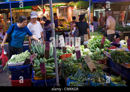 Marché alimentaire à Hong Kong. 27-Aug-2012 Banque D'Images