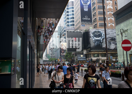 Zone de shopping de Tsim Sha Tsui à Hong Kong. 24-Aug-2012 Banque D'Images