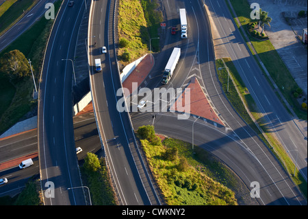 Vue aérienne du viaduc Brisbane Australie Banque D'Images