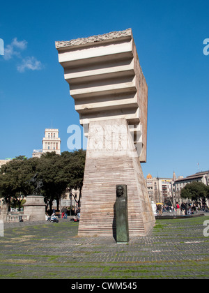 Francesc Macià's monument situé en Pl. La Catalogne (Barcelone). Macià déclaré l'indépendance de la Catalogne le 14 avril 1914 Banque D'Images