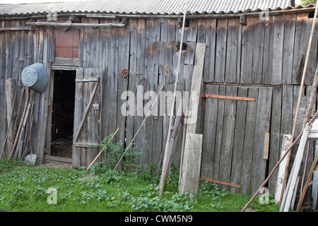 La texture de farmer's portes de grange et des matériaux. Zawady Centre de la Pologne Banque D'Images