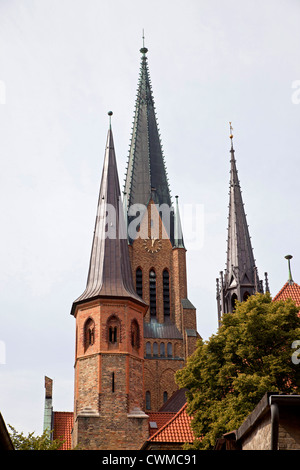 Clocher de l'église de la cathédrale de Schleswig, Schleswig, Schleswig-Holstein, Allemagne, Europe Banque D'Images