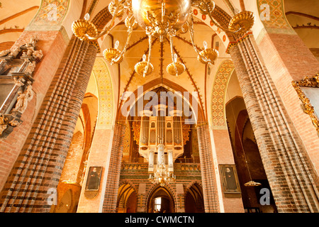 Orgue de l'église et à l'intérieur de la cathédrale de Schleswig, Schleswig, Schleswig-Holstein, Allemagne, Europe Banque D'Images