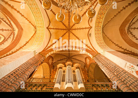 Orgue de l'église et à l'intérieur de la cathédrale de Schleswig, Schleswig, Schleswig-Holstein, Allemagne, Europe Banque D'Images