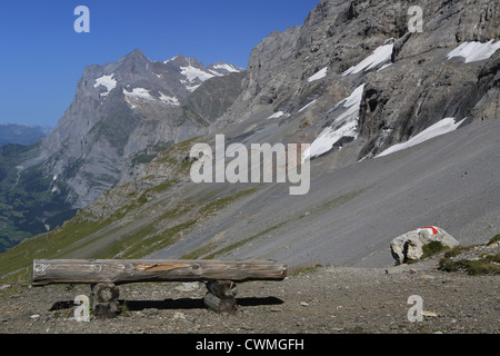 Sur le Eiger-Trail près de Grindelwald dans l'Oberland bernois Banque D'Images