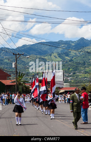 Indépendance day parade au Costa Rica Banque D'Images