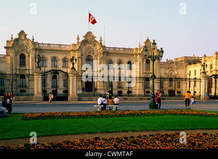 Pérou Lima Palacio del Gobierno Banque D'Images