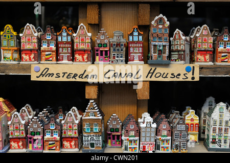 Canal House Amsterdam petit modèle delft maisons de vacances babiole souvenir Banque D'Images