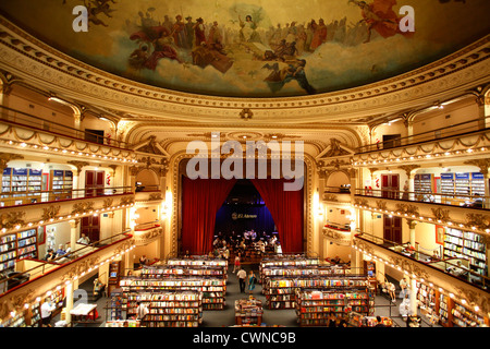 El Ateneo Grand librairie dans le Barrio Norte, Buenos Aires, Argentine. Banque D'Images