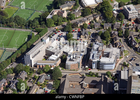 Vue aérienne de Weston Park et l'Hôpital Charles Clifford Dental Hospital, Whitham, Sheffield Banque D'Images