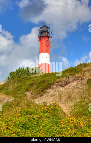 Phare, Hoernum, Sylt, Schleswig-Holstein, Allemagne Banque D'Images