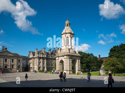 Le Campanile, Trinity College, Dublin, Irlande, Europe. Banque D'Images