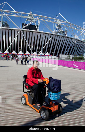 Les utilisateurs de fauteuil roulant à les Jeux Paralympiques de Londres 2012 Banque D'Images