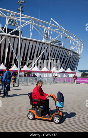 Les utilisateurs de fauteuil roulant à les Jeux Paralympiques de Londres 2012 Banque D'Images