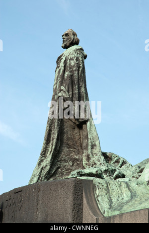 Prague - statue de Jan Hus dans la place de la vieille ville - Praha Staromestske namesti Banque D'Images