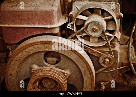 Old rusty machines délabrées, Close up Banque D'Images