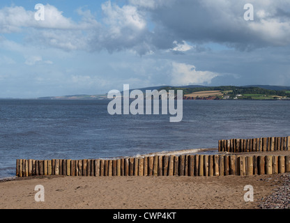 Plage de Dunster à au Canal de Bristol. Le Somerset. UK Banque D'Images