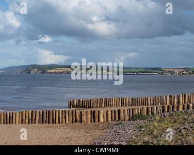 Plage de Dunster à au Canal de Bristol. Le Somerset. UK Banque D'Images