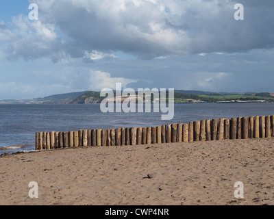 Plage de Dunster à au Canal de Bristol. Le Somerset. UK Banque D'Images