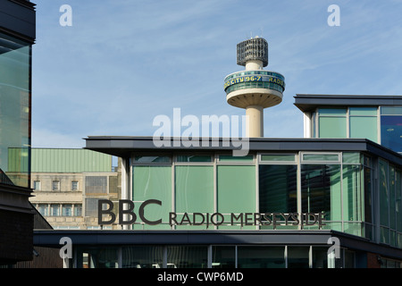 BBC Radio Merseyside et Beacon St Johns Liverpool Banque D'Images