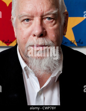 Sir Peter Blake, artiste, connue affectueusement comme le parrain du pop art britannique célèbre pour les Beatles Sgt. Couvrir les poivrons Banque D'Images