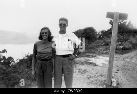 Guatemala Amérique Centrale Juillet 1947 touristes american Banque D'Images