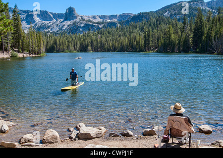 Vue panoramique de Mammoth Lakes en Californie. Banque D'Images