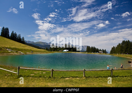 Megève (Haute Savoie, France) en été Banque D'Images