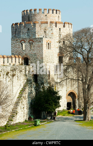 La Turquie, Istanbul, Yedikule, die 'Burg der Sieben Türme', liegt direkt an der Theodosianischen Landmauer Banque D'Images