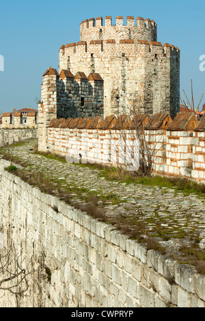 La Turquie, Istanbul, Yedikule, die 'Burg der Sieben Türme', liegt direkt an der Theodosianischen Landmauer Banque D'Images