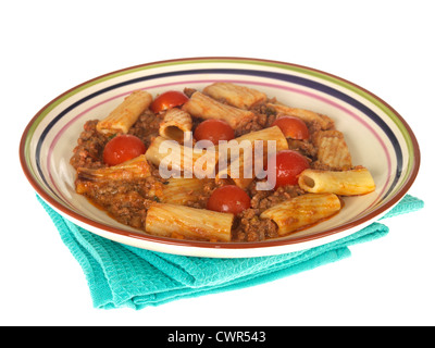 Boeuf et pâtes rigatoni chianti Banque D'Images