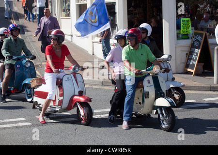 Scooter Rally Isle of Wight Banque D'Images