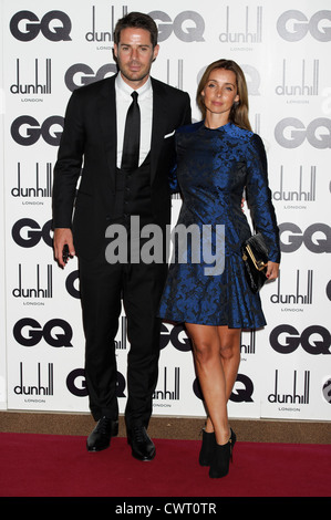 Louise Redknapp et Jamie Redknapp arrivent pour le GQ Men of the Year Awards à Londres centrale un lieu d'exposition. Banque D'Images