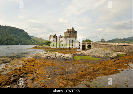 Le Château d'Eilean Donan, à la tête de l'Écosse Loch Duich Banque D'Images