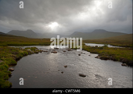 Les piscines rocheuses et de Lochans Blackmount sur Rannoch Moor en Écosse. 8349 SCO Banque D'Images