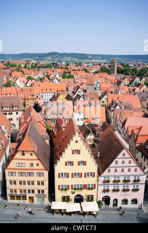 Rothenburg ob der Tauber ville médiévale en Bavière, Allemagne Banque D'Images