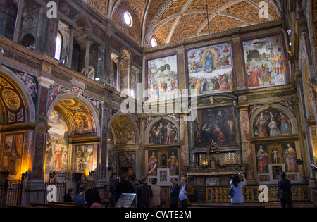 L'Italie, Lombardie, Milan, à l'intérieur de l'église San Maurizio Banque D'Images