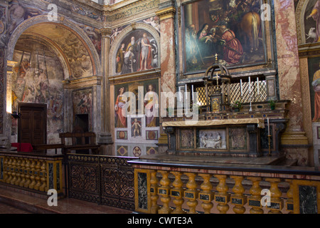 L'Italie, Lombardie, Milan, San Maurizio, autel de l'Église Banque D'Images