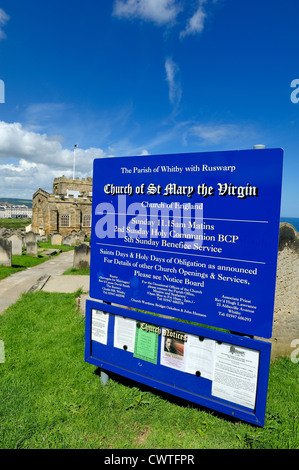 Eglise St Mary the Virgin Whitby, North Yorkshire angleterre uk Banque D'Images