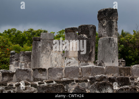 Ruinas del Rey ruines Maya de Cancun, Mexique Banque D'Images